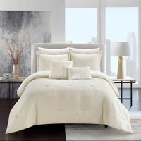 Chic Home Gigi 9 Piece Embroidered Comforter Set Beige