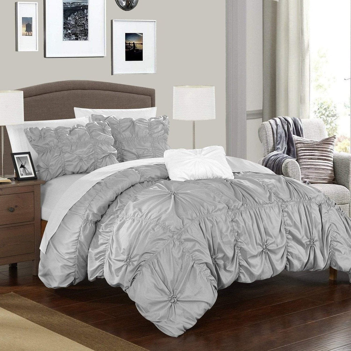 Chic Home Hamilton 8 Piece Floral Duvet Cover Set 