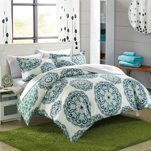 Chic Home Ibiza 7 Piece Boho Duvet Cover Set Green