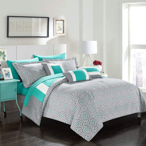 Chic Home Jake 10 Piece Reversible Comforter Set 