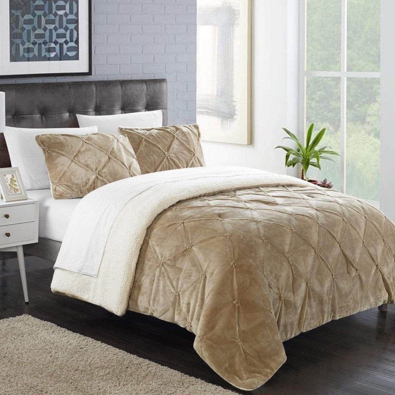 Sherpa quilt set hot sale