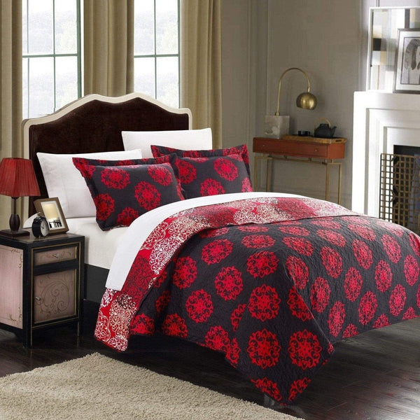 Chic Home Kelsie 3 Piece Boho Quilt Set 