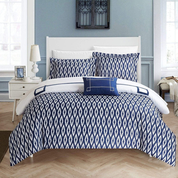 Chic Home Kendall 4 Piece Reversible Duvet Cover Set 