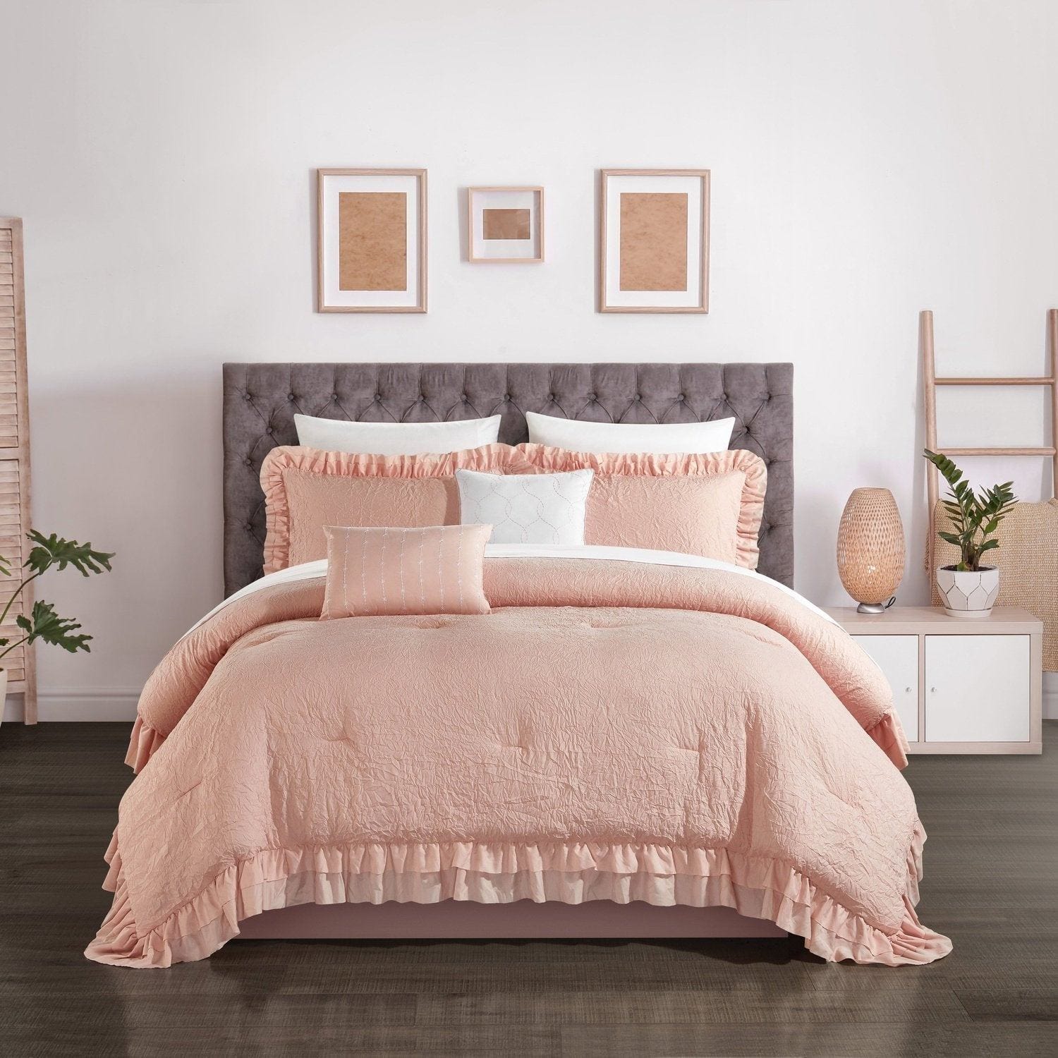 Chic Home Kensley Piece Ruffled Crinkle Comforter Set Bedding