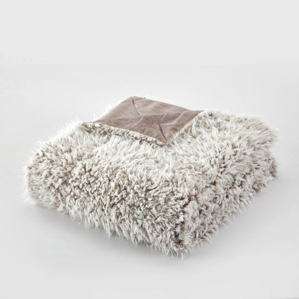 Chic Home Lambs Hill Faux Fur Throw Blanket And Pillow 