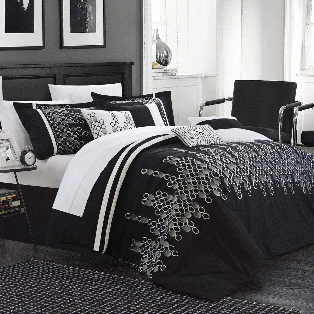 Chic Home Lauren 12 Piece Embroidered Comforter Set 