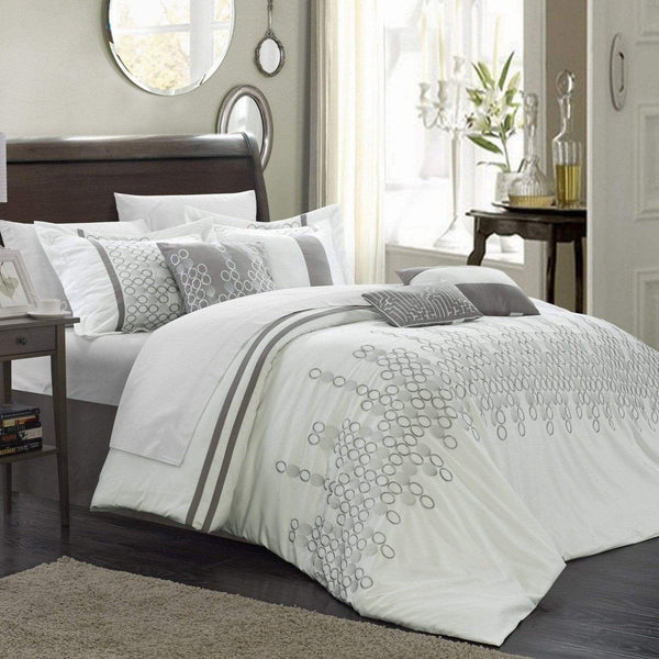 Chic Home Lauren 12 Piece Embroidered Comforter Set 