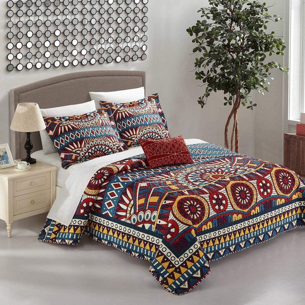 Chic Home Le Haver 4 Piece Boho Quilt Set Queen