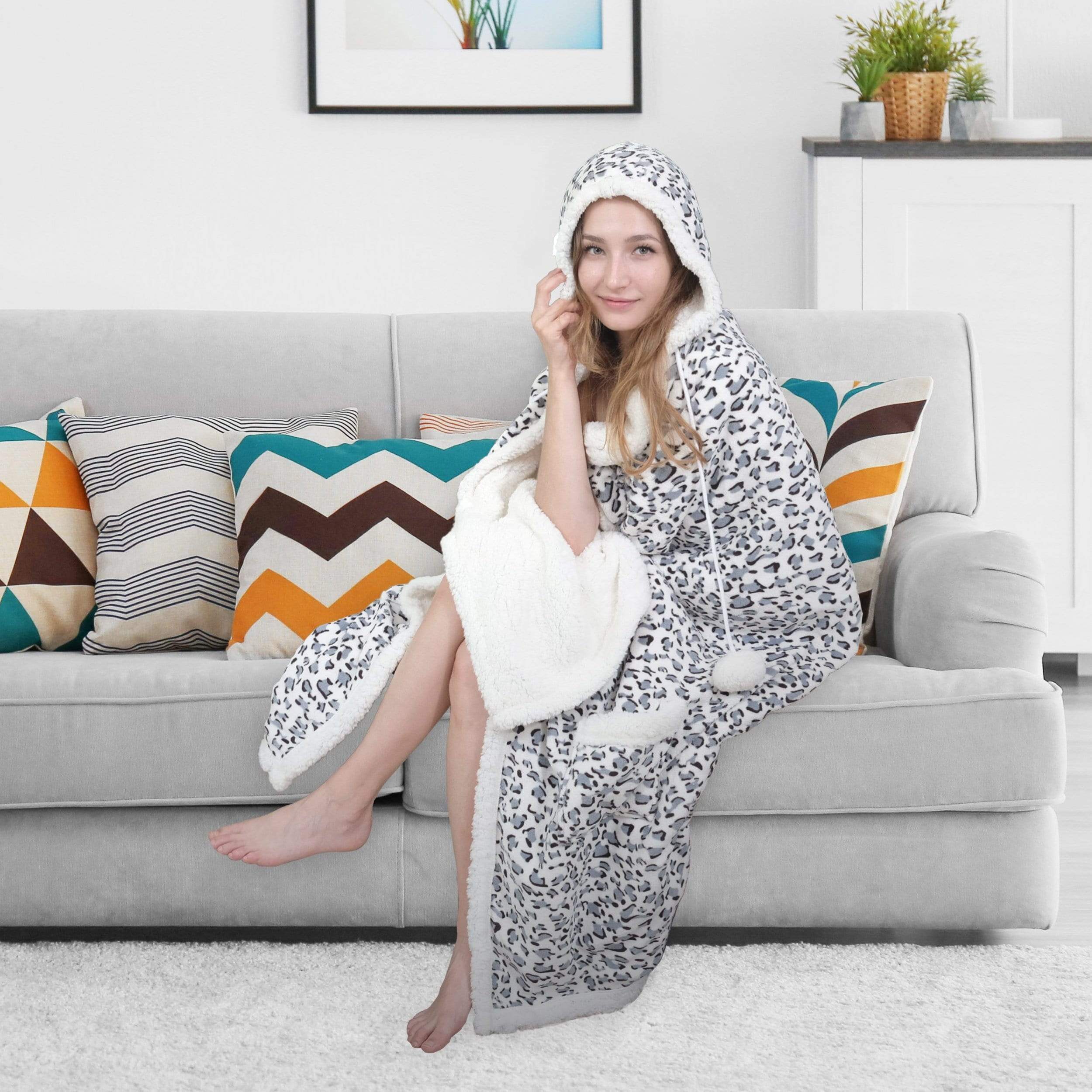 Leopard print snuggie discount blanket