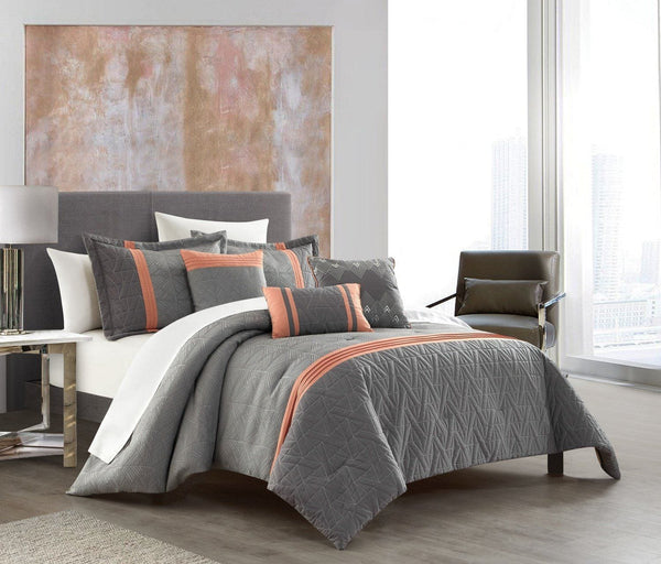 Chic Home Macie 10 Piece Jacquard Comforter Set 