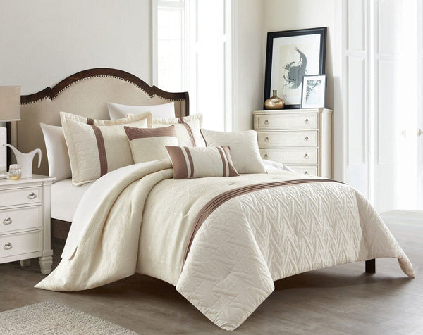 Chic Home Macie 6 Piece Jacquard Comforter Set 