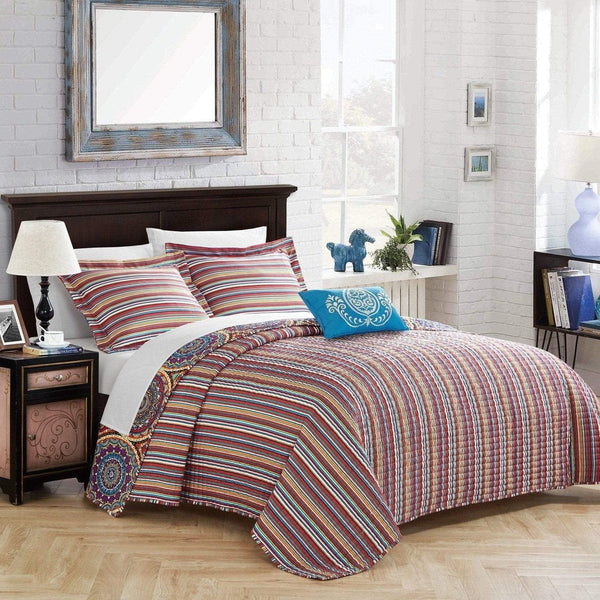 Chic Home Malka 4 Piece Boho Quilt Set 