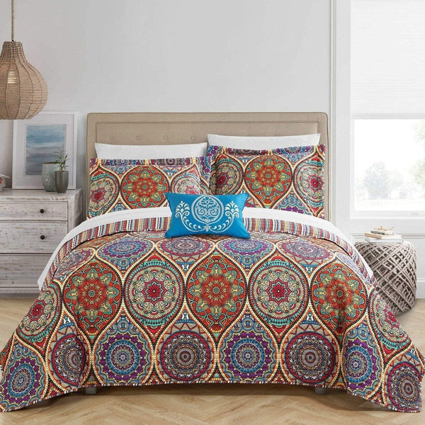 Chic Home Malka 4 Piece Boho Quilt Set Twin