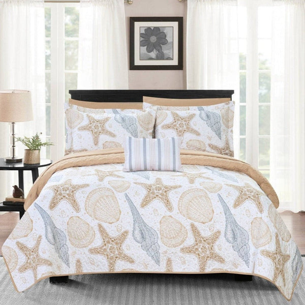 Chic Home Maritime 8 Piece Reversible Quilt Set Twin