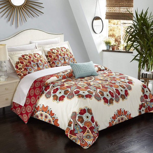 Chic Home Maxim 4 Piece Boho Duvet Cover Set Queen