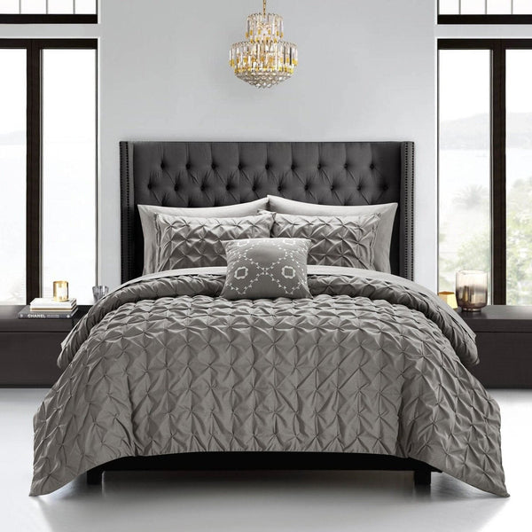 Chic Home Mercer 8 Piece Comforter Set Grey