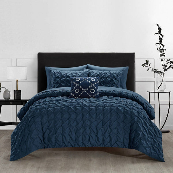 Chic Home Mercer 8 Piece Comforter Set Navy