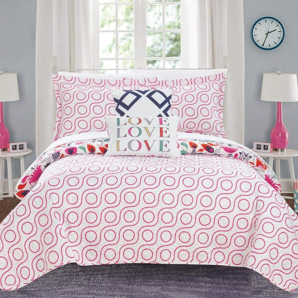 Chic Home Meritt 5 Piece Floral Quilt Set 