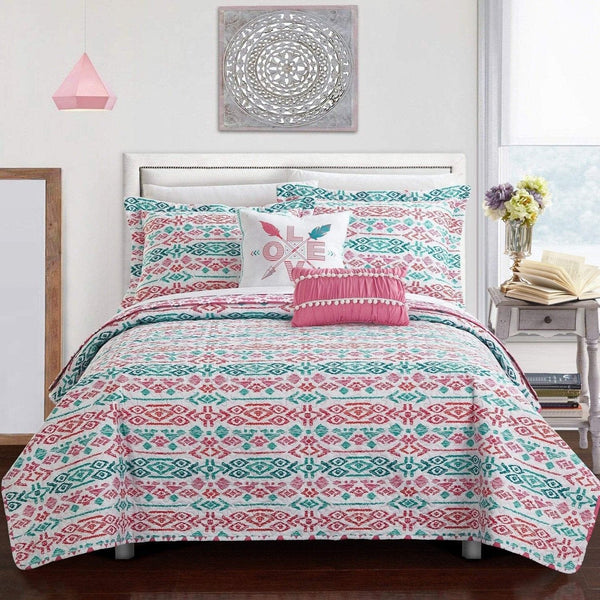 Chic Home Millie 5 Piece Reversible Quilt Set Twin