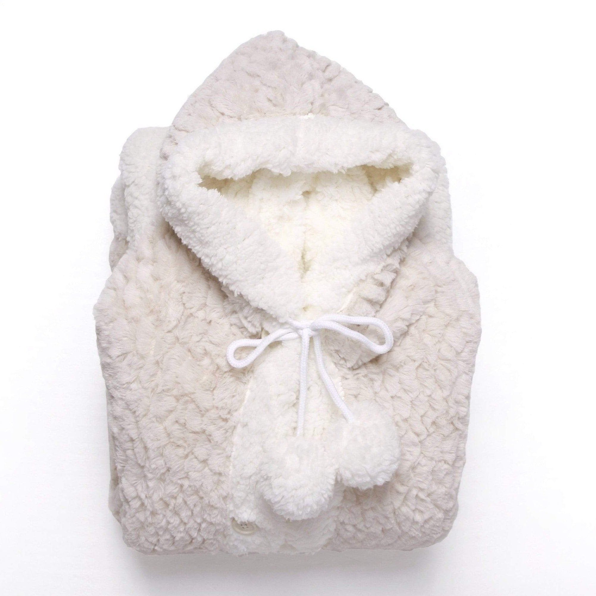 Beige best sale fluffy hoodie