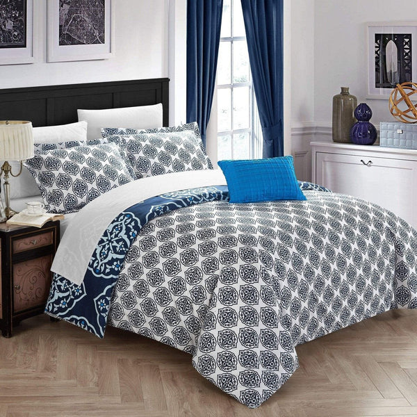 Chic Home Murano 4 Piece Reversible Duvet Cover Set 