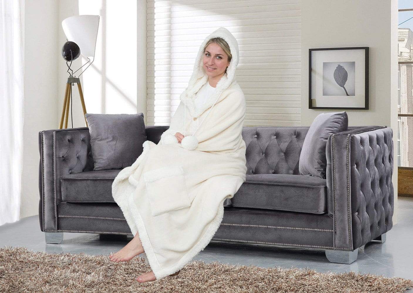 Chic home design hooded snuggle online