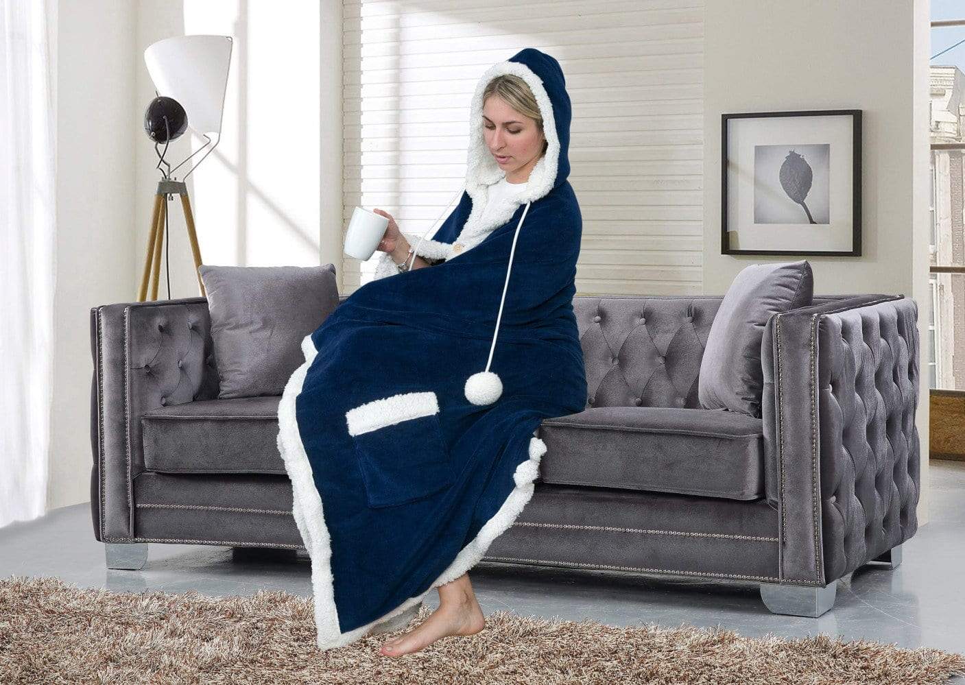 Chic home hooded online snuggle blanket