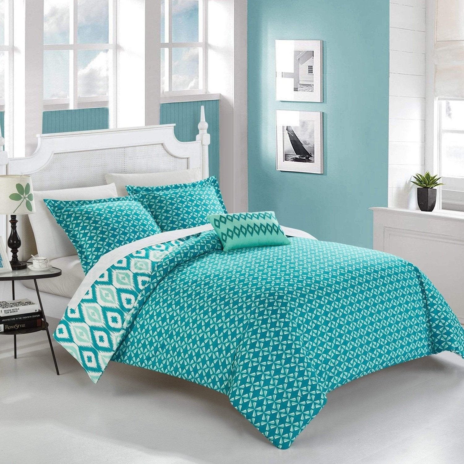 2023超人気 iyoimono AmityHome Teal Duvet Cover Set Silky Duvet