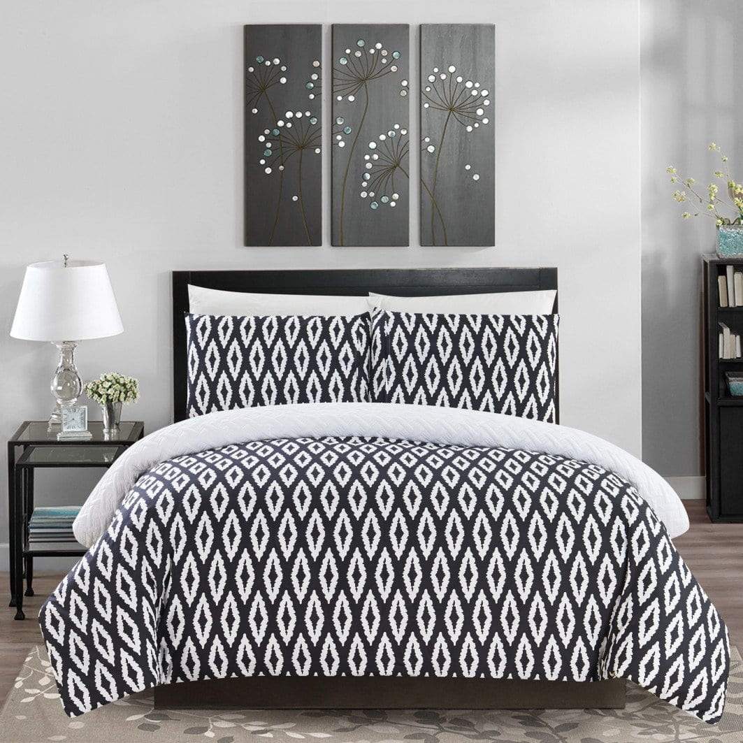 Chic Home Ora 3 Piece Reversible Comforter Set 