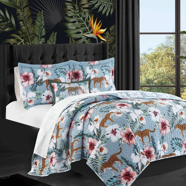 Chic Home Orithia 8 Piece Floral Quilt Set 