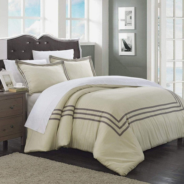 Chic Home Paige 3 Piece Hotel Duvet Cover Set 