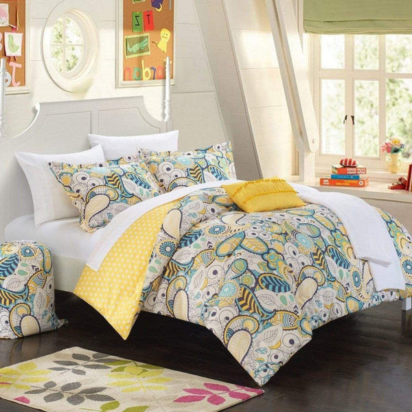 Chic Home Princess 10 Piece Paisley Comforter Set Yellow