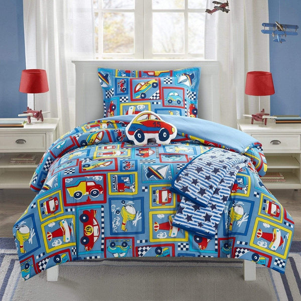 Chic Home Race Car 5 Piece Kids Comforter Set Twin