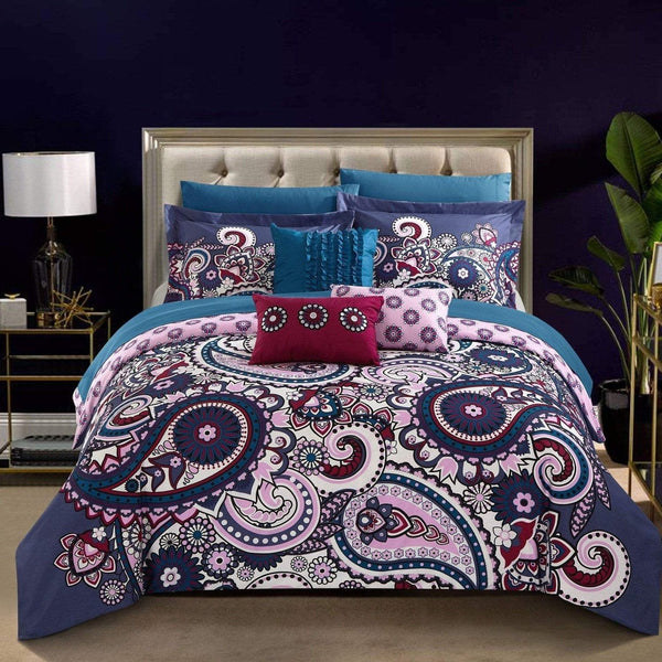 Chic Home Remsen 10 Piece Boho Comforter Set Queen