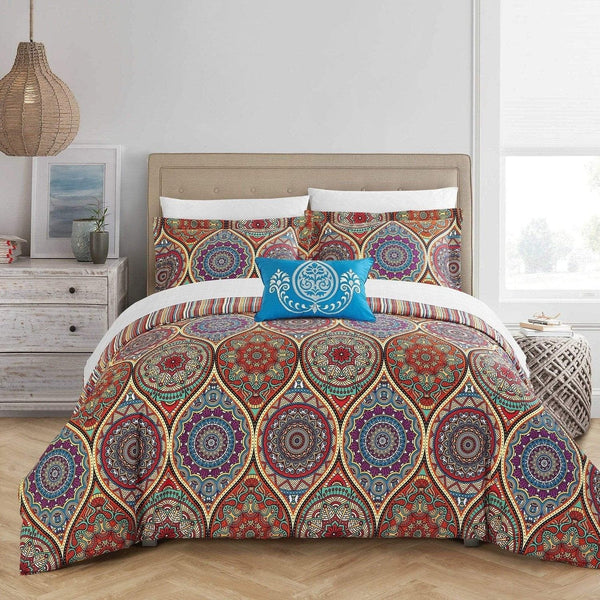 Chic Home Shulamit 4 Piece Boho Duvet Cover Set Twin