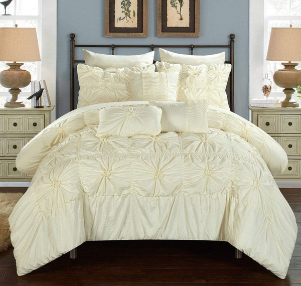 Chic Home Springfield 10 Piece Floral Comforter Set Beige