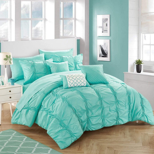 Chic Home Tori 10 Piece Pinch Pleat Comforter Set 