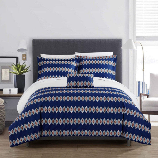 Chic Home Weston 4 Piece Cotton Duvet Cover Set 