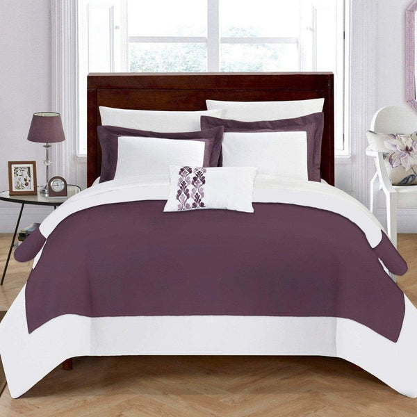 Chic Home Wynn 4 Piece Reversible Duvet Cover Set 