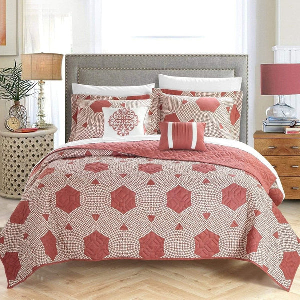 Chic Home Zoe 9 Piece Reversible Quilt Set 