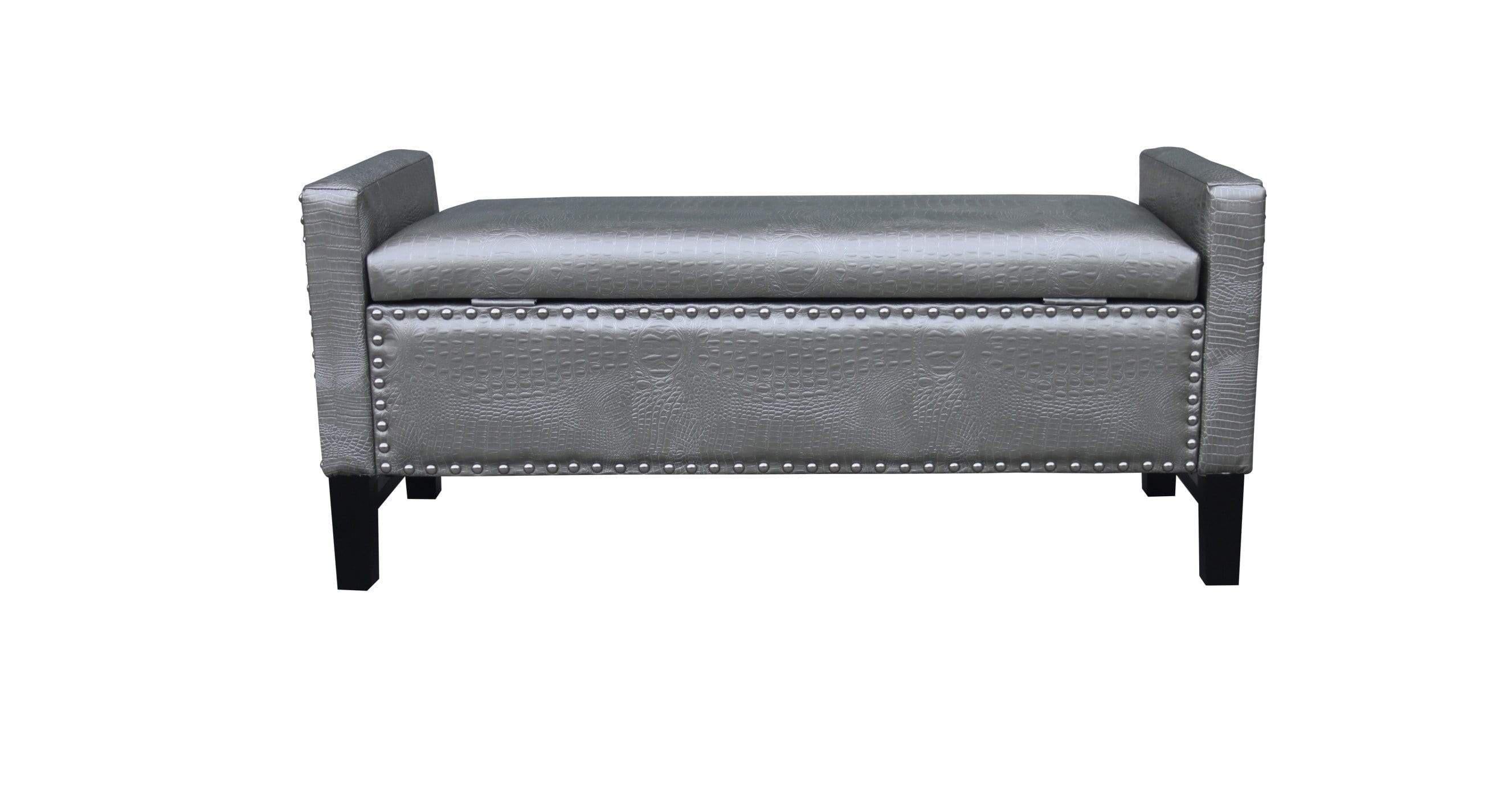 Fowler bonded deals leather storage bench