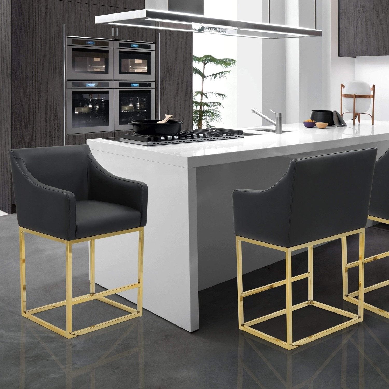 Black gold counter online stools