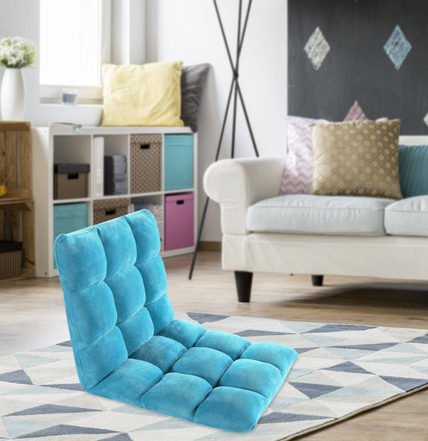 Iconic Home Daphene Adjustable Ergonomic Floor Chair Aqua