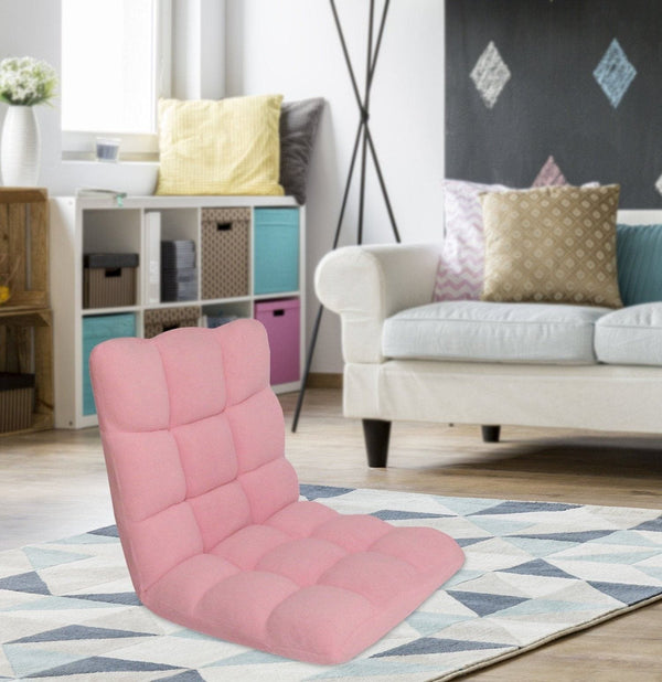 Iconic Home Daphene Adjustable Ergonomic Floor Chair Pink