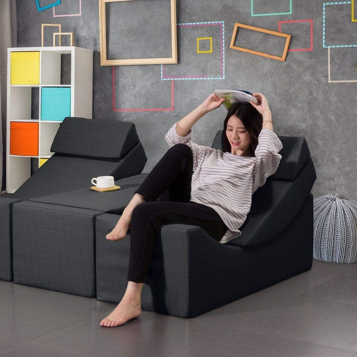 Iconic Home Enzyme Modular Chair Grey