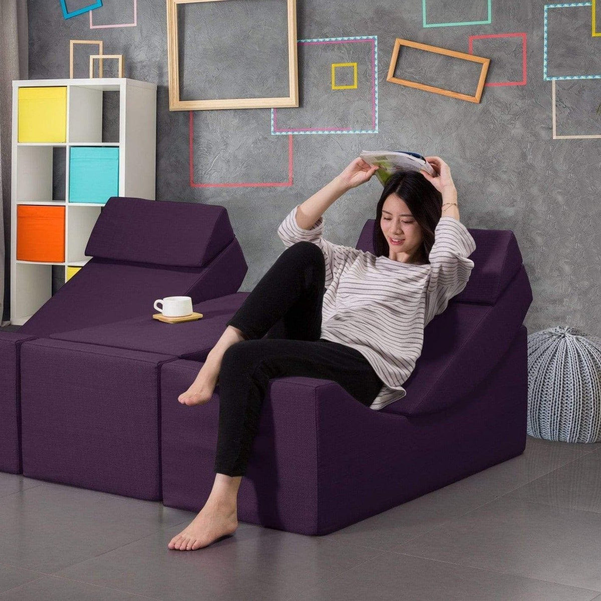 Iconic Home Enzyme Modular Chair Purple