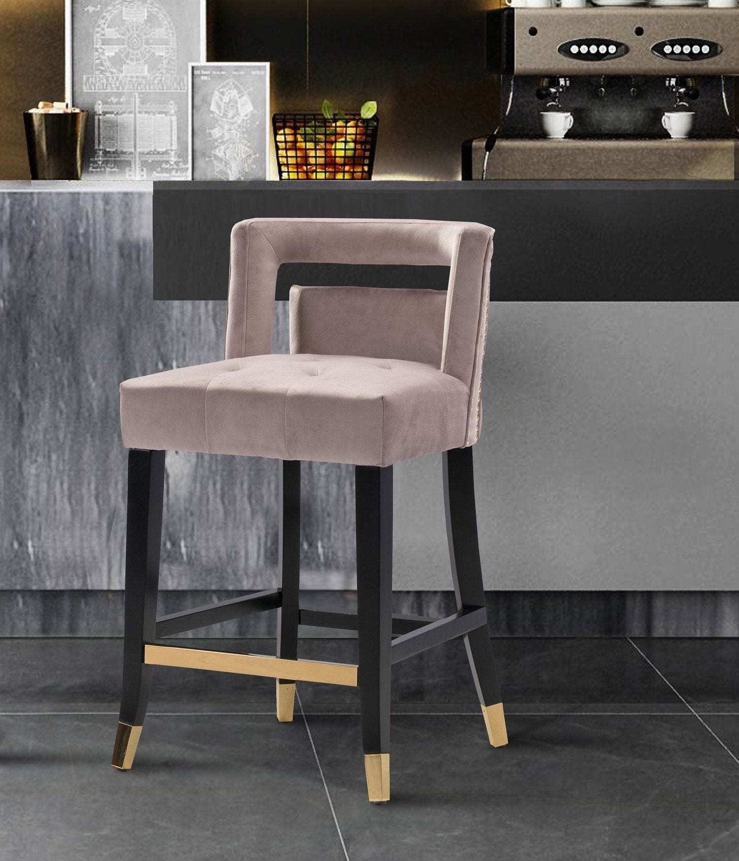 Bar stools best sale with half backs