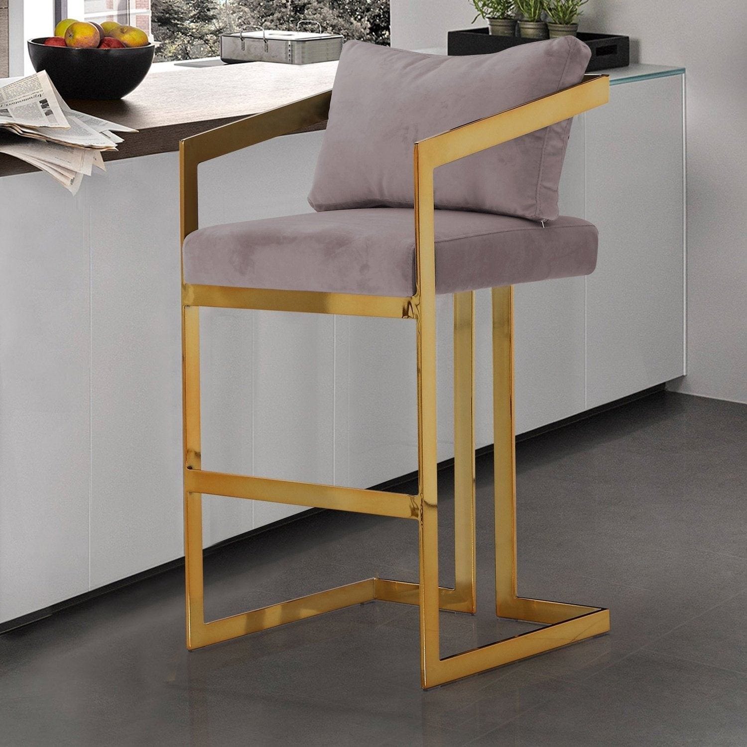 Velvet chair and discount stool