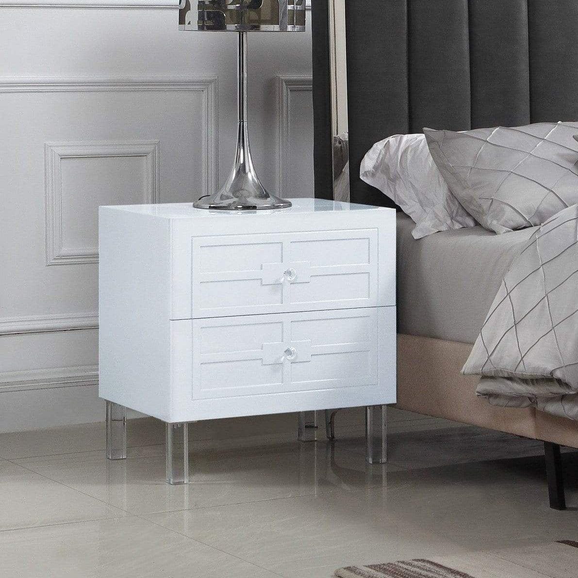 Lacquer nightstand deals