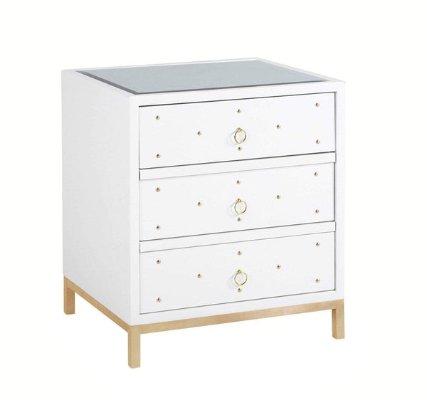 Iconic Home Prato Nightstand | End Side Table 